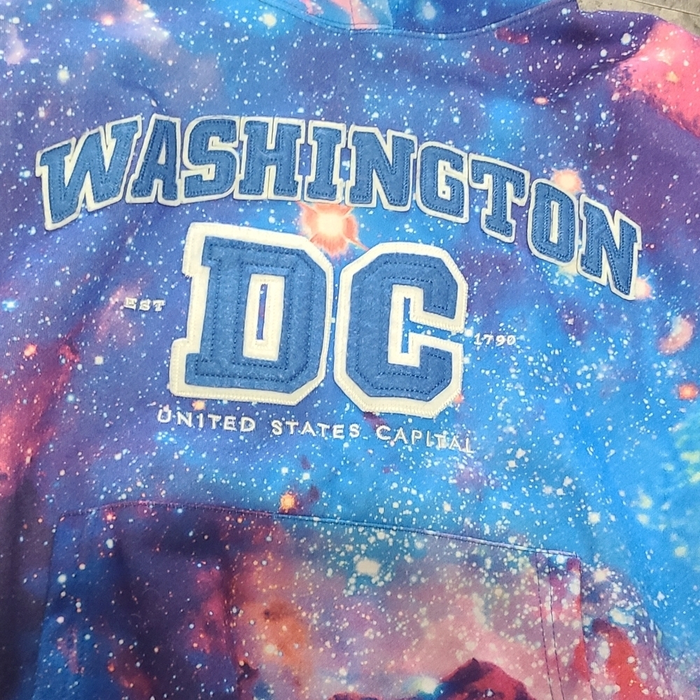 Unisex Galaxy Washington DC Hoodie Sweatshirt Size Medium - Picture 5 of 7